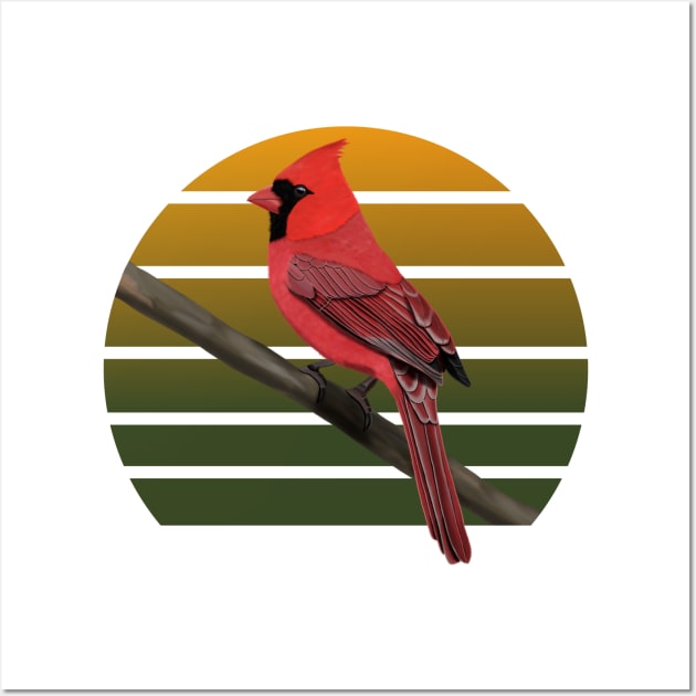 jz.birds Northern Cardinal Bird Art Wall Art by jzbirds